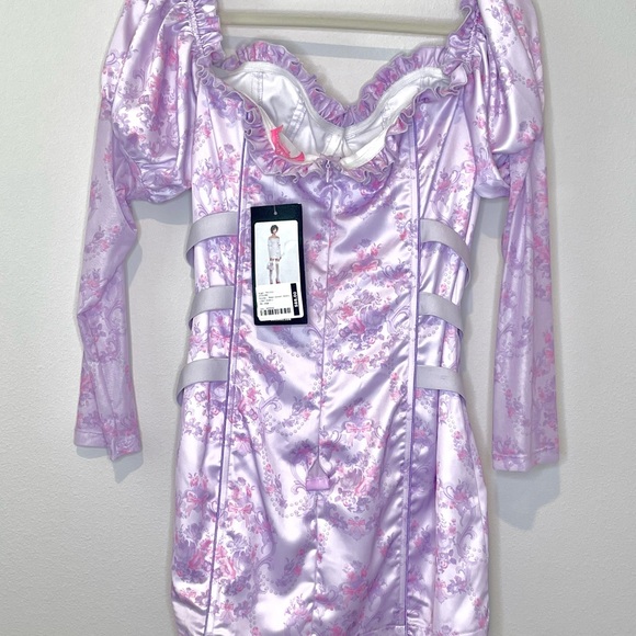 Dolls Kill Sugar Thrillz Scandal Sheet Corset mini dress size XXL NWT - Picture 3 of 3